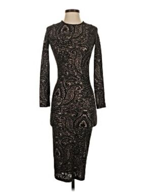 Topshop Long Sleeve Midi Dress- 2
